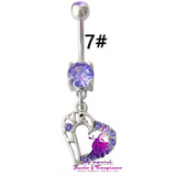 Light Purple Set Devil Heart Diamonds