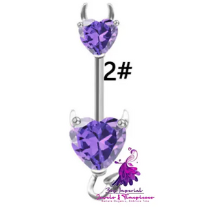 Light Purple Set Devil Heart Diamonds