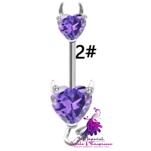 Light Purple Set Devil Heart Diamonds