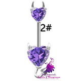 Light Purple Set Devil Heart Diamonds