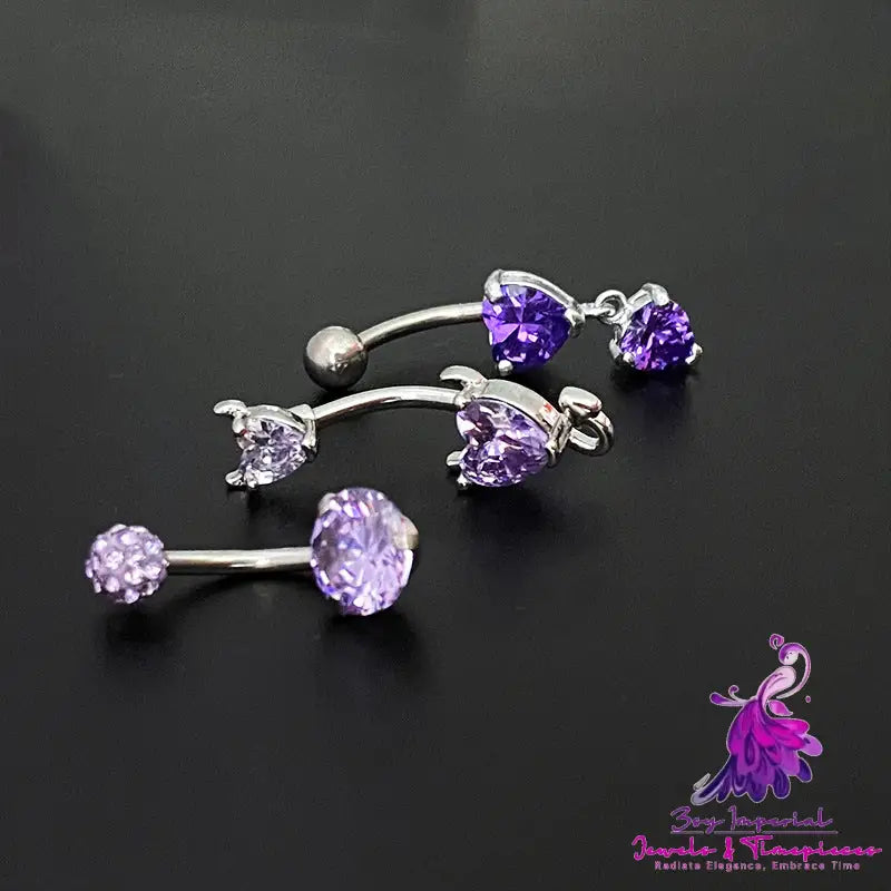 Light Purple Set Devil Heart Diamonds