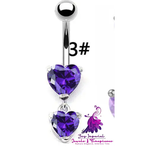 Light Purple Set Devil Heart Diamonds