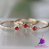 Ruby & Diamonds Gold Wedding Ring