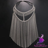 Women’s Ethnic Style Su Shui Diamonds Hair Chain Mask