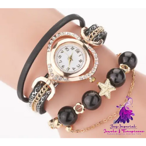 Pearl Bracelet Love Diamond Watch