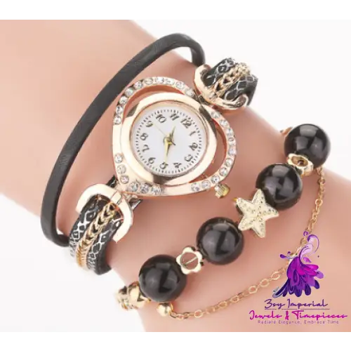 Pearl Bracelet Love Diamond Watch