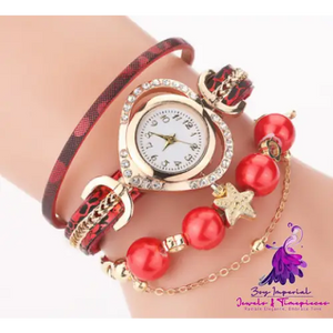 Pearl Bracelet Love Diamond Watch