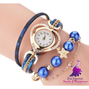 Pearl Bracelet Love Diamond Watch