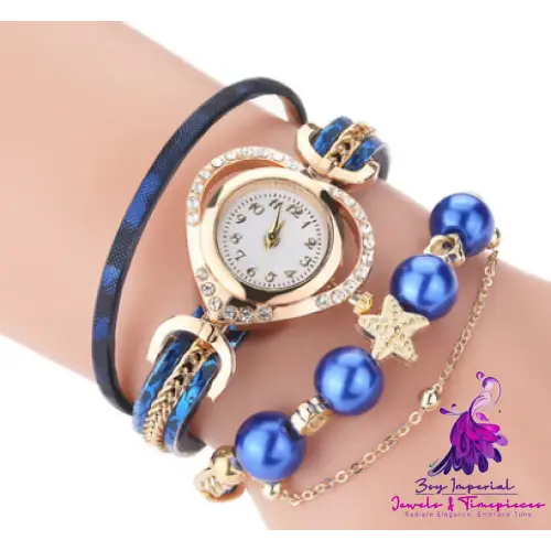 Pearl Bracelet Love Diamond Watch