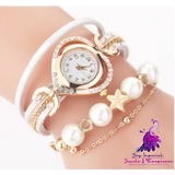 Pearl Bracelet Love Diamond Watch