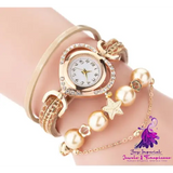 Pearl Bracelet Love Diamond Watch