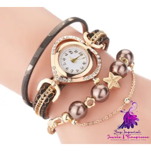 Pearl Bracelet Love Diamond Watch