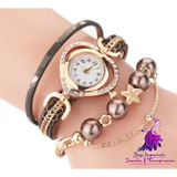 Pearl Bracelet Love Diamond Watch