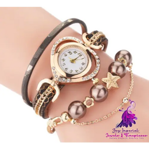 Pearl Bracelet Love Diamond Watch