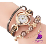 Pearl Bracelet Love Diamond Watch