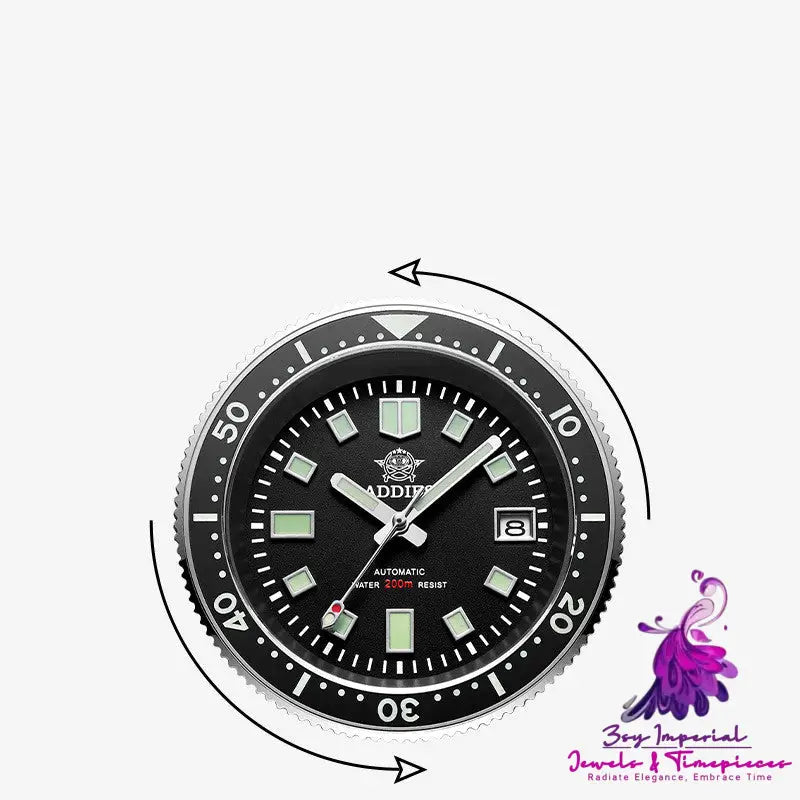 Luminous Sapphire Steel Diving Mechanical Watch