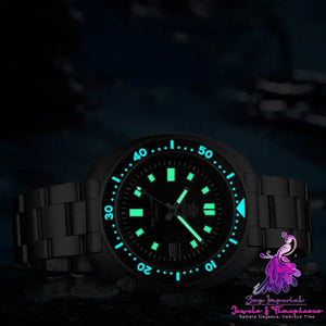 Luminous Sapphire Steel Diving Mechanical Watch