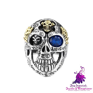 Sterling Silver Dominant Skull Ring