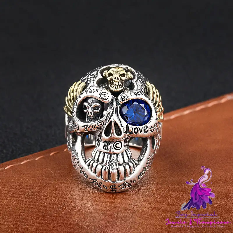 Sterling Silver Dominant Skull Ring