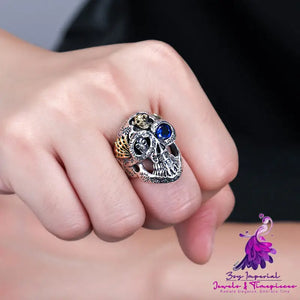 Sterling Silver Dominant Skull Ring