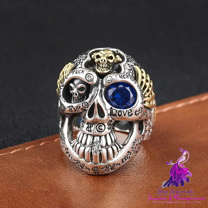 Sterling Silver Dominant Skull Ring