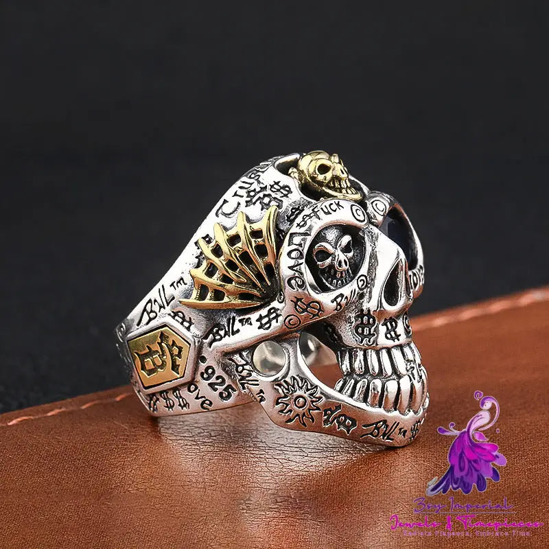 Sterling Silver Dominant Skull Ring