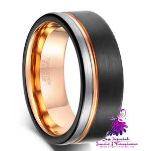 Men’s Jewelry Three-color Domineering Tungsten Ring