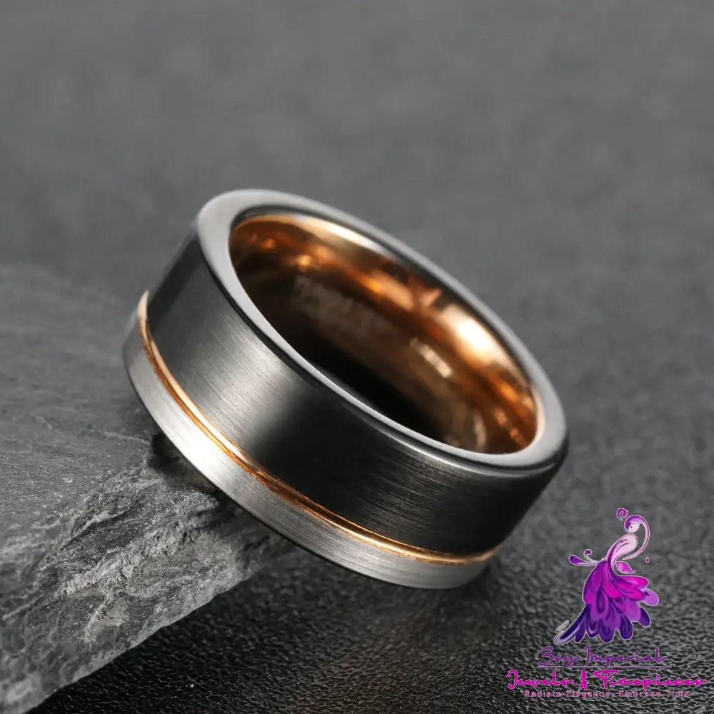 Men’s Jewelry Three-color Domineering Tungsten Ring