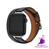 Leather Double Circle Watch Strap