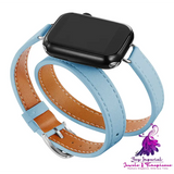 Leather Double Circle Watch Strap