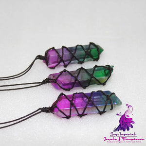 Electroplated Crystal Double Color Necklace