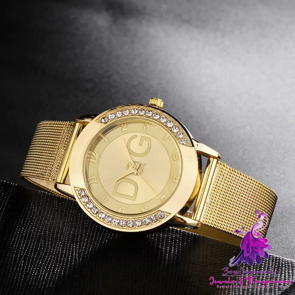 Outer Ring Double Diamond Women’s Quartz Watch