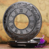 Double Display Roman Mechanical Pocket Watch