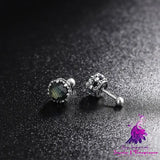 Screw Ear Stud Double Head Earrings