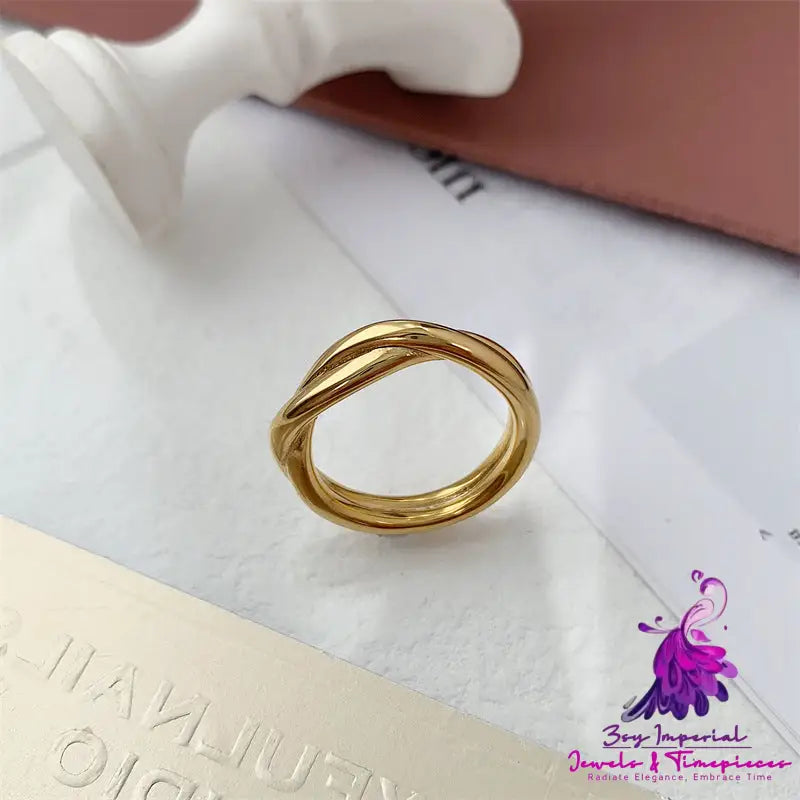 Retro Double-layer Winding Cross Ring