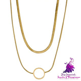 Double Layer Necklace with Feminine Temperament