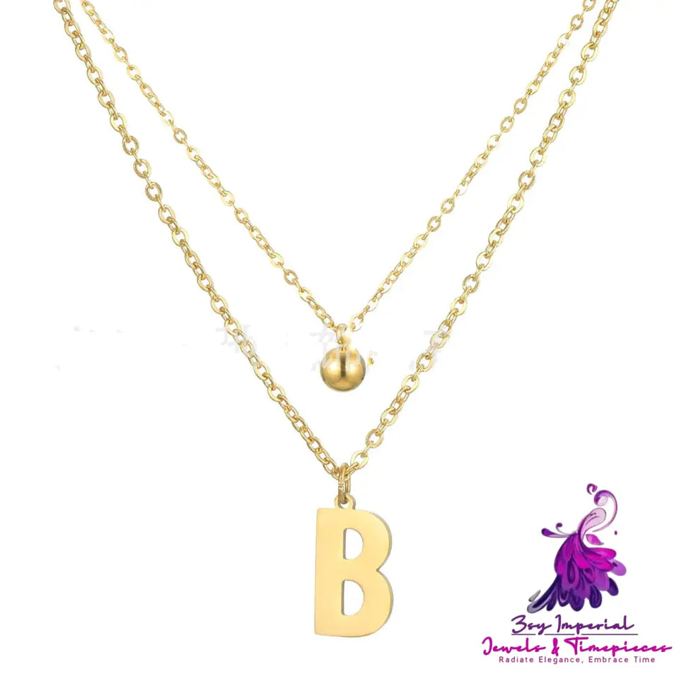 Double-layer Letter Necklace