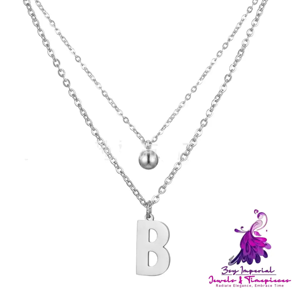 Double-layer Letter Necklace