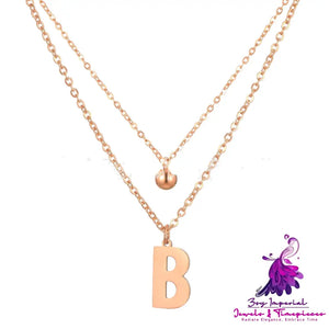 Double-layer Letter Necklace