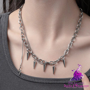 A Niche Double Layer Chain Necklace For Men’s Personality