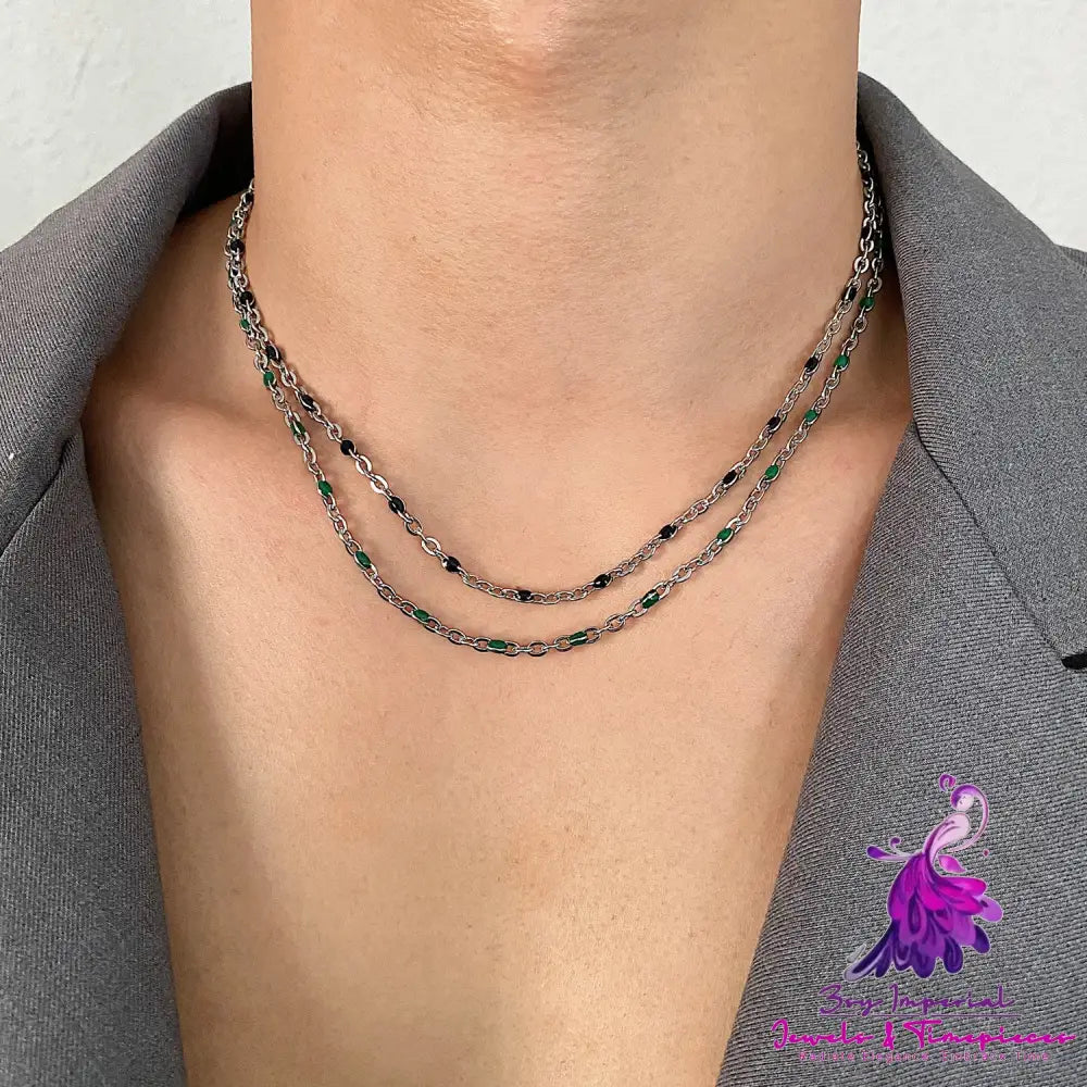 Double Layered Necklace For Men’s Design