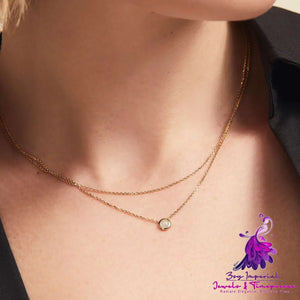 Double Layered Natural Stone Necklace for Women