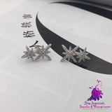 Double M Word Octagon Star Stud Earrings