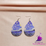 Double-sided Printing Starry Night Earrings On The Rhona