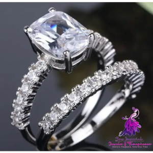 Double Stackable Wedding Rings Set