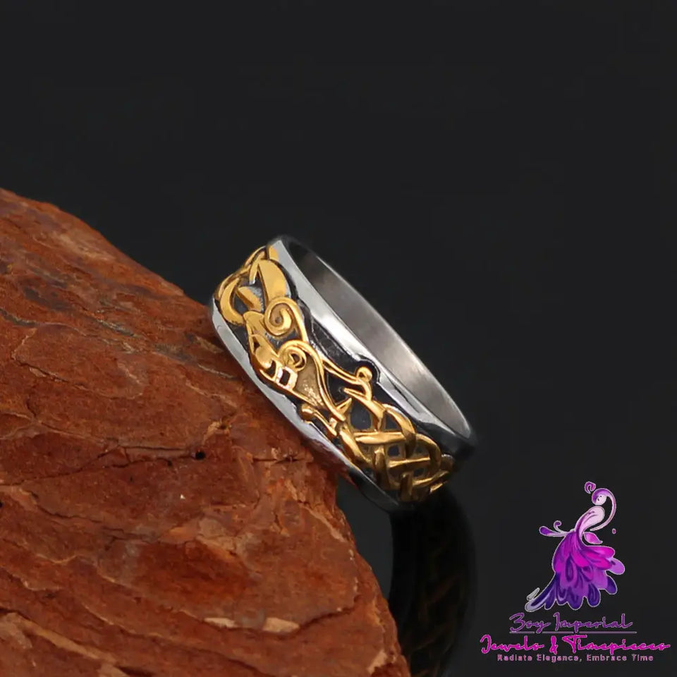 Viking Dragon Crow Ring