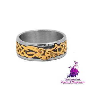 Viking Dragon Crow Ring