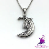 Viking Dragon And Moon Pendant