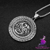 Vintage Viking Flying Dragon Necklace