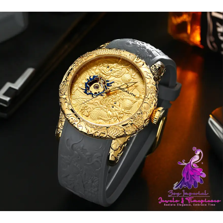 Dragon Pattern Mechanical Watch